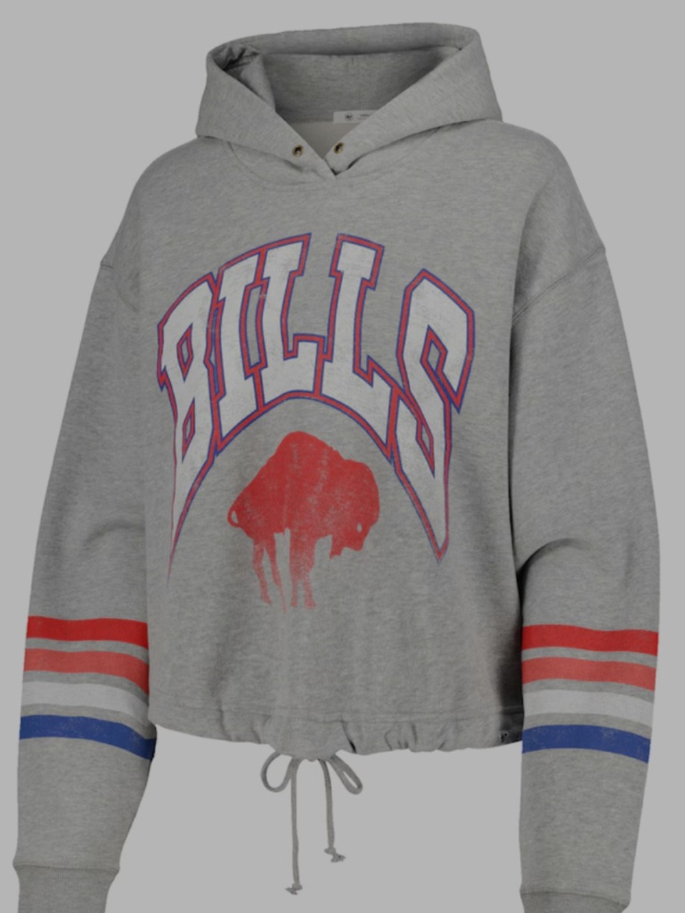 Women's Buffalo Bills '47 Heather Gray Upland Bennett Pullover Hoodie